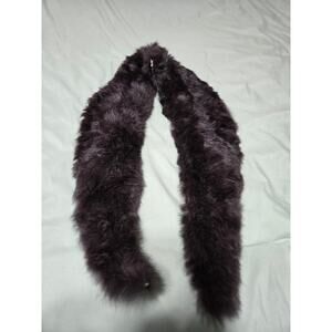 Unknown brand faux fur chocolate brown collar